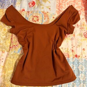 Off the shoulder brown old navy top